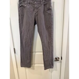 AG Adriano Goldschmied The Tellis Modern Slim Grey Micro Check Pants Mens 33x34